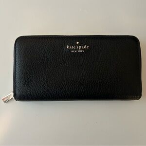 Authentic Kate Spade Black Lena Large Continental Wallet